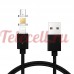 Магнитный USB кабель 3 in 1 для Lighting , Micro и TypeC разъём с Led индикатором (черная)